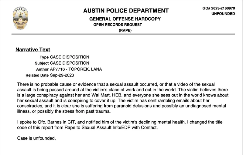 Police discarded my case - police report case disposition.